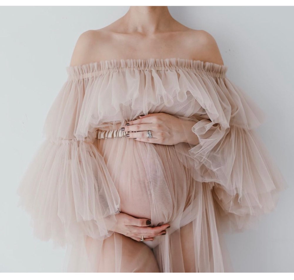 Elegant Tulle Maternity Dress